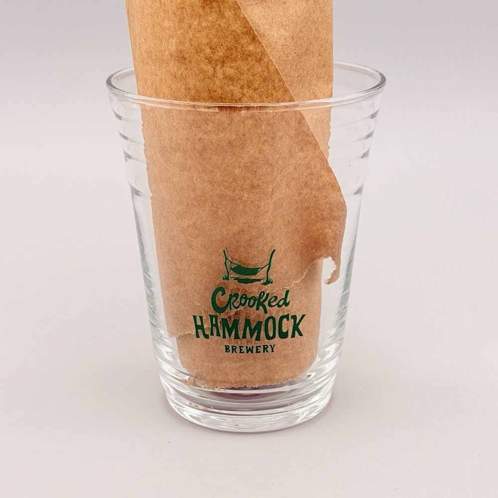Crooked Hammock Brewery 16oz Pint Clear Solo Cup Style Beer Glass